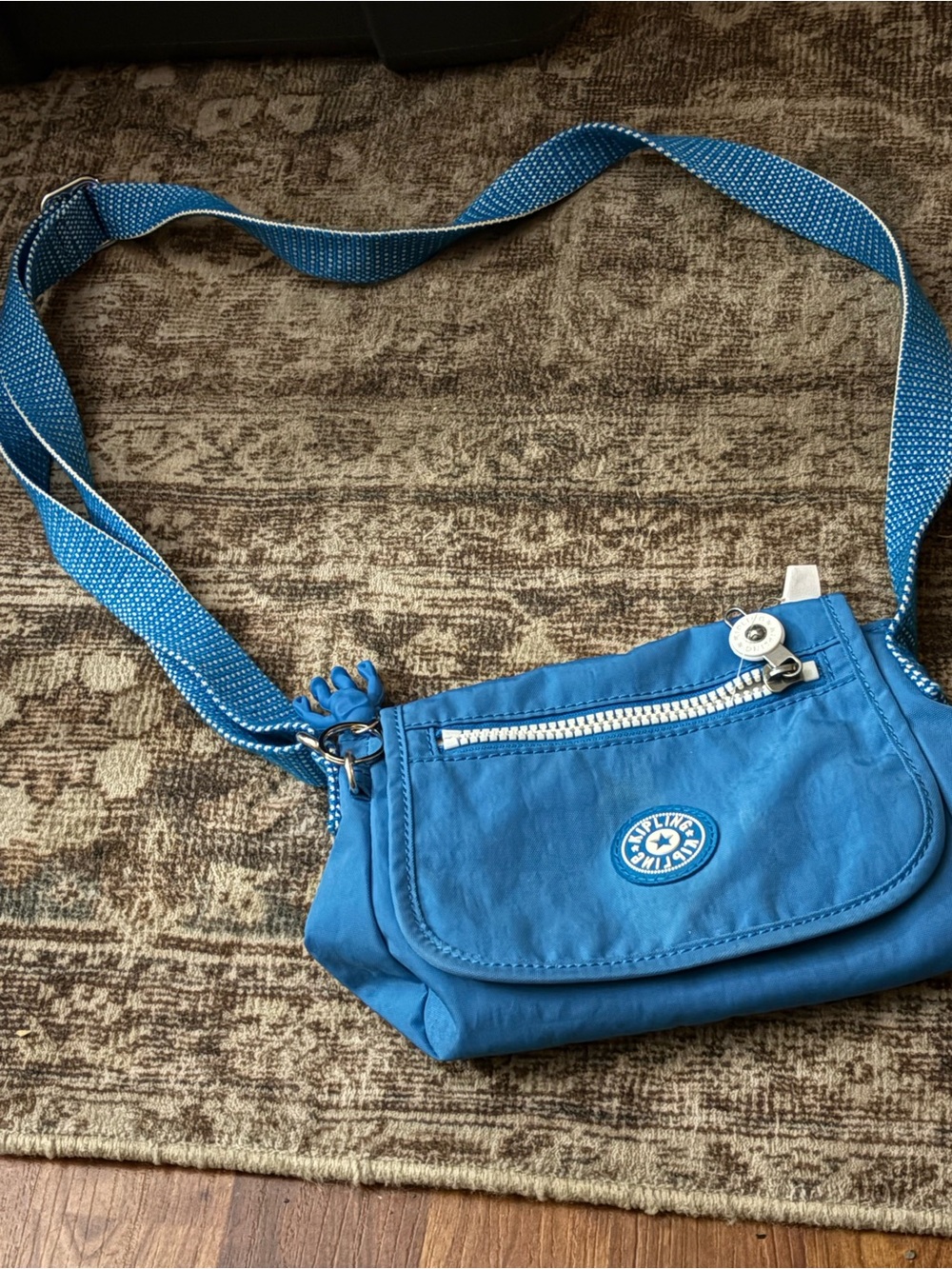 Blue Crossbody Shoulder Bag - Lightweight Everyday Carry Kipling